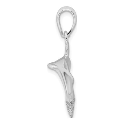 Sterling Silver 3D Blue Shark Pendant – view 3