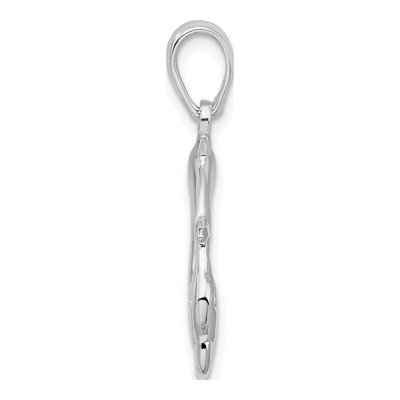 Sterling Silver Dolphin Circle Pendant – view 3
