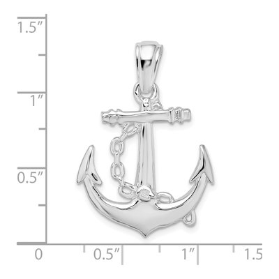 Sterling Silver Anchor Pendant – view 5