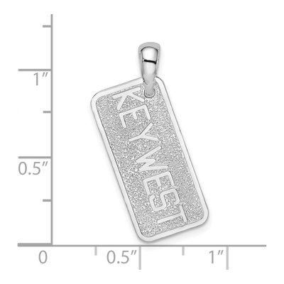 Sterling Silver Key West License Pendant – view 5