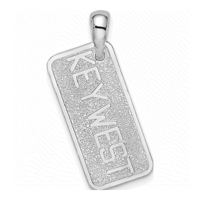 Sterling Silver Key West License Pendant