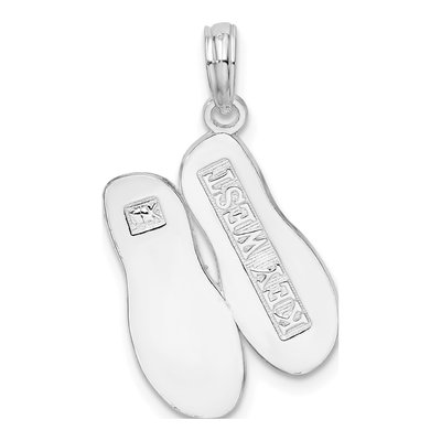 Sterling Silver Flip Flops Pendant – view 4