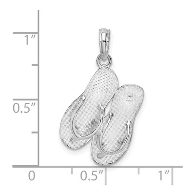 Sterling Silver Flip Flops Pendant – view 5