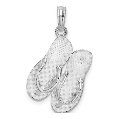 Sterling Silver Flip Flops Pendant