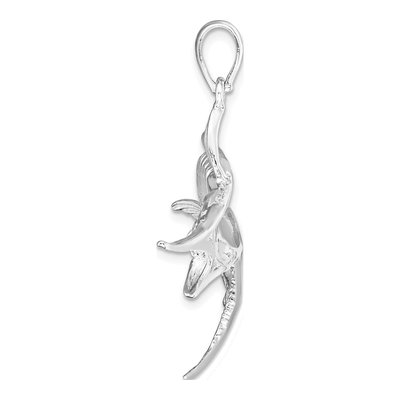 Sterling Silver Marlin Fish Pendant – view 3