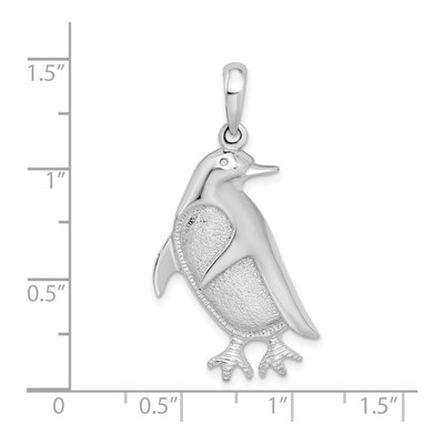 Sterling Silver Penguin Pendant – view 5