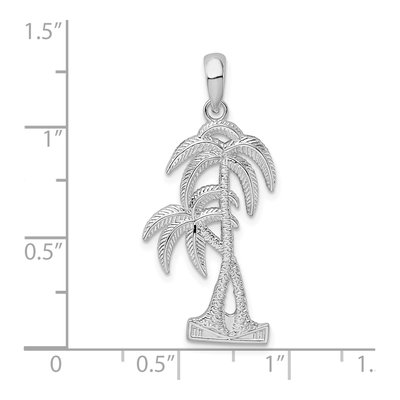 Sterling Silver Double Palm Tree Pendant – view 5