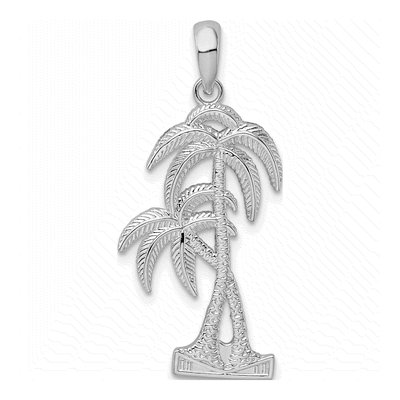 Sterling Silver Double Palm Tree Pendant