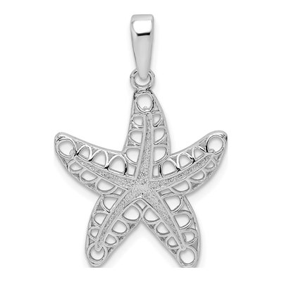 Sterling Silver Cut-Out Starfish Pendant