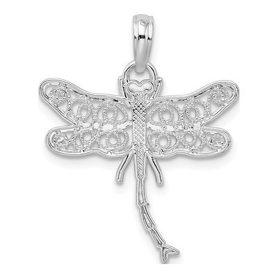 Sterling Silver Filigree Dragonfly Pendant – view 4