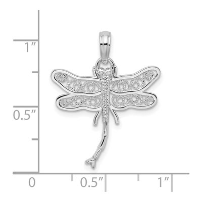 Sterling Silver Filigree Dragonfly Pendant – view 5