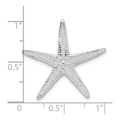 Sterling Silver Starfish Slide Pendant – view 5