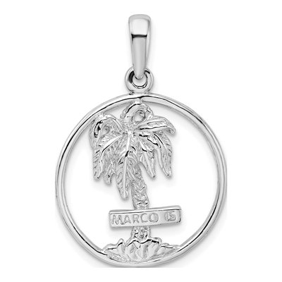 Sterling Silver Palm Tree Pendant