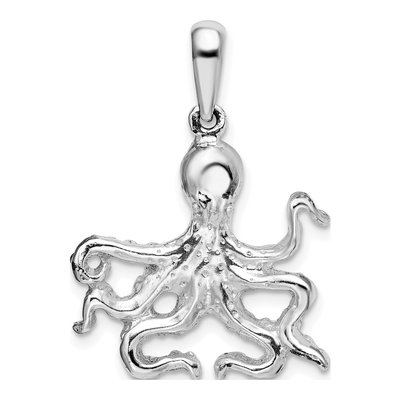 Sterling Silver Octopus Pendant