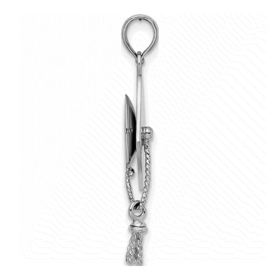 Sterling Silver Graduation Cap Pendant – view 3