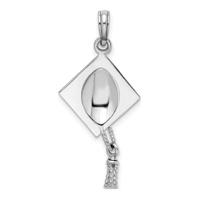 Sterling Silver Graduation Cap Pendant – view 4