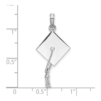 Sterling Silver Graduation Cap Pendant – view 5
