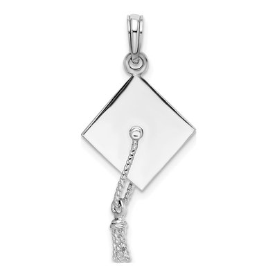 Sterling Silver Graduation Cap Pendant