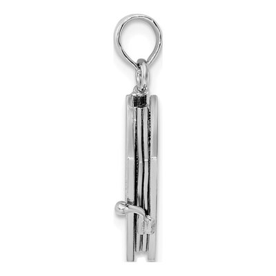 Sterling Silver 3D Moveable Bible Pendant – view 3