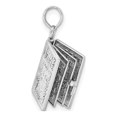 Sterling Silver 3D Moveable Bible Pendant – view 4