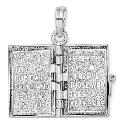 Sterling Silver 3D Moveable Bible Pendant – view 7