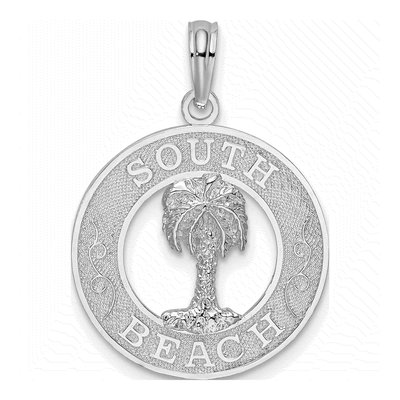 Sterling Silver Palm Tree Pendant