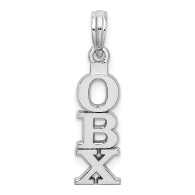Sterling Silver Vertical OBX Pendant