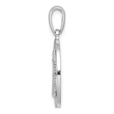 Sterling Silver Lighthouse Circle Pendant – view 3