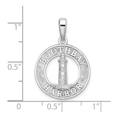 Sterling Silver Lighthouse Circle Pendant – view 5