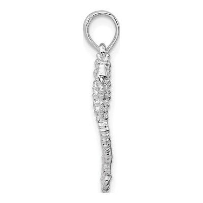 Sterling Silver 3D Sea Horse Pendant – view 3
