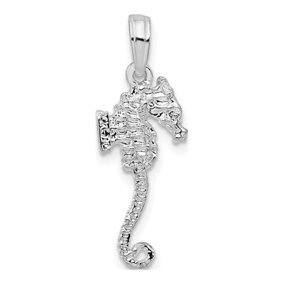 Sterling Silver 3D Sea Horse Pendant – view 4