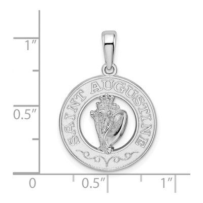 Sterling Silver St Augustine Shell Circle Pendant – view 5