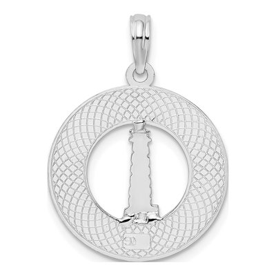 Sterling Silver St Augustine Lighthouse Circle Pendant – view 4