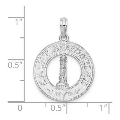 Sterling Silver St Augustine Lighthouse Circle Pendant – view 5
