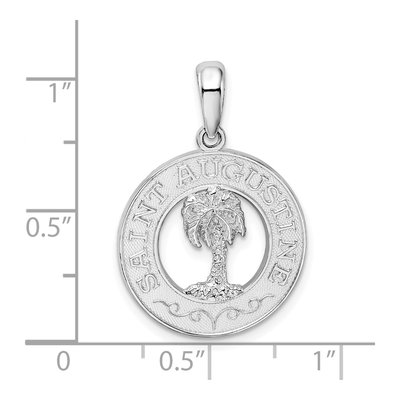 Sterling Silver St Augustine Palm Tree Pendant – view 5