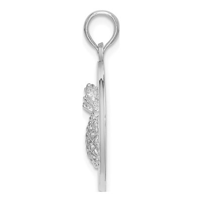 Sterling Silver Pineapple Circle Pendant – view 3