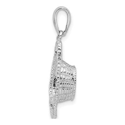 Sterling Silver 3D Basket Pendant – view 3