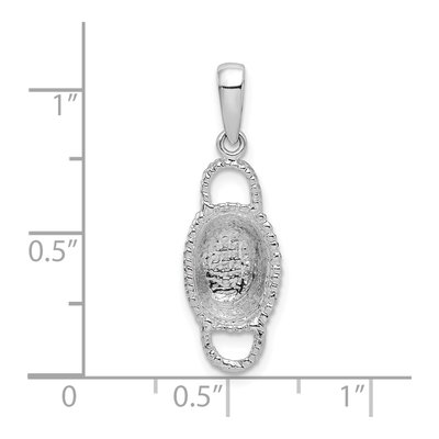 Sterling Silver 3D Basket Pendant – view 6