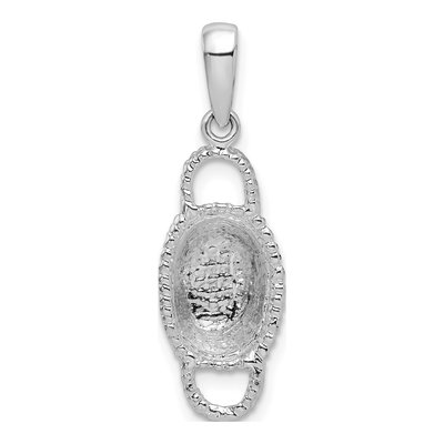 Sterling Silver 3D Basket Pendant