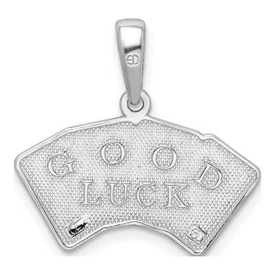 Sterling Silver Aces Playing Cards Pendant – view 4