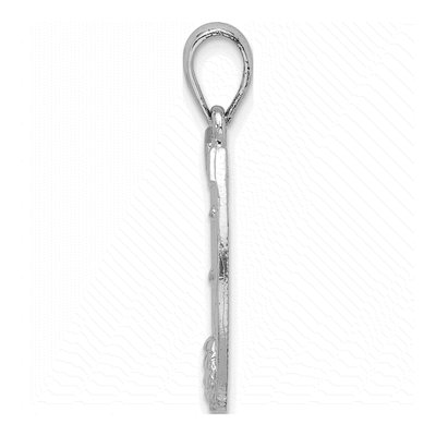 Sterling Silver Dollar Sign Horseshoe Pendant – view 3