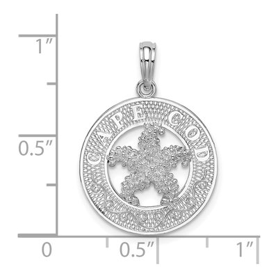 Sterling Silver Starfish Circle Pendant | Cape Cod – view 5