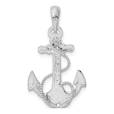 Sterling Silver Anchor Pendant – view 4