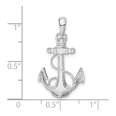 Sterling Silver Anchor Pendant – view 5