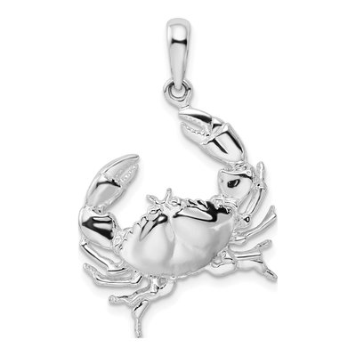 Sterling Silver Crab Pendant