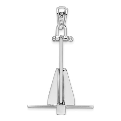 Sterling Silver Moveable Anchor Pendant – view 4
