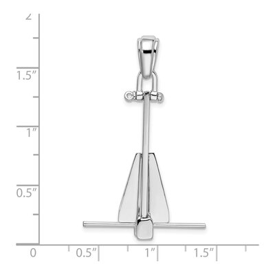 Sterling Silver Moveable Anchor Pendant – view 5
