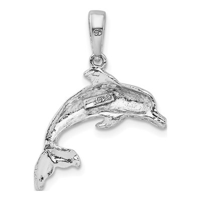 Sterling Silver Dolphin Pendant – view 4