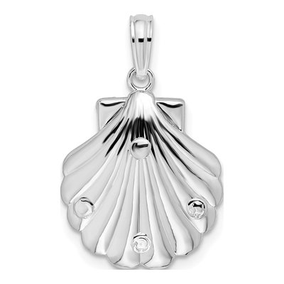 Sterling Silver Shell Sea Horse Pendant – view 4