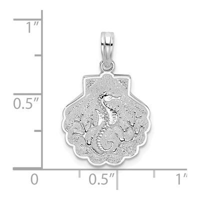 Sterling Silver Shell Sea Horse Pendant – view 5